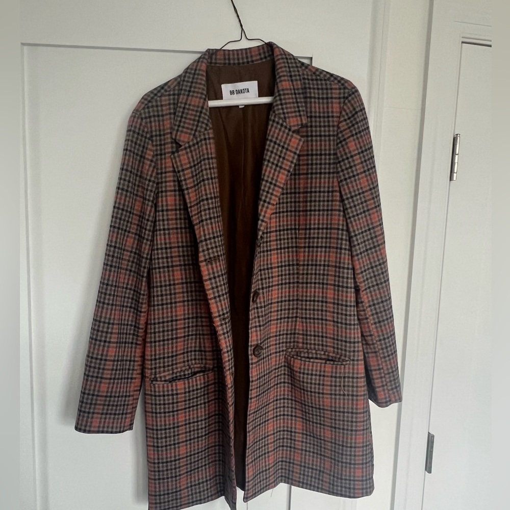 Oversized Plaid Blazer